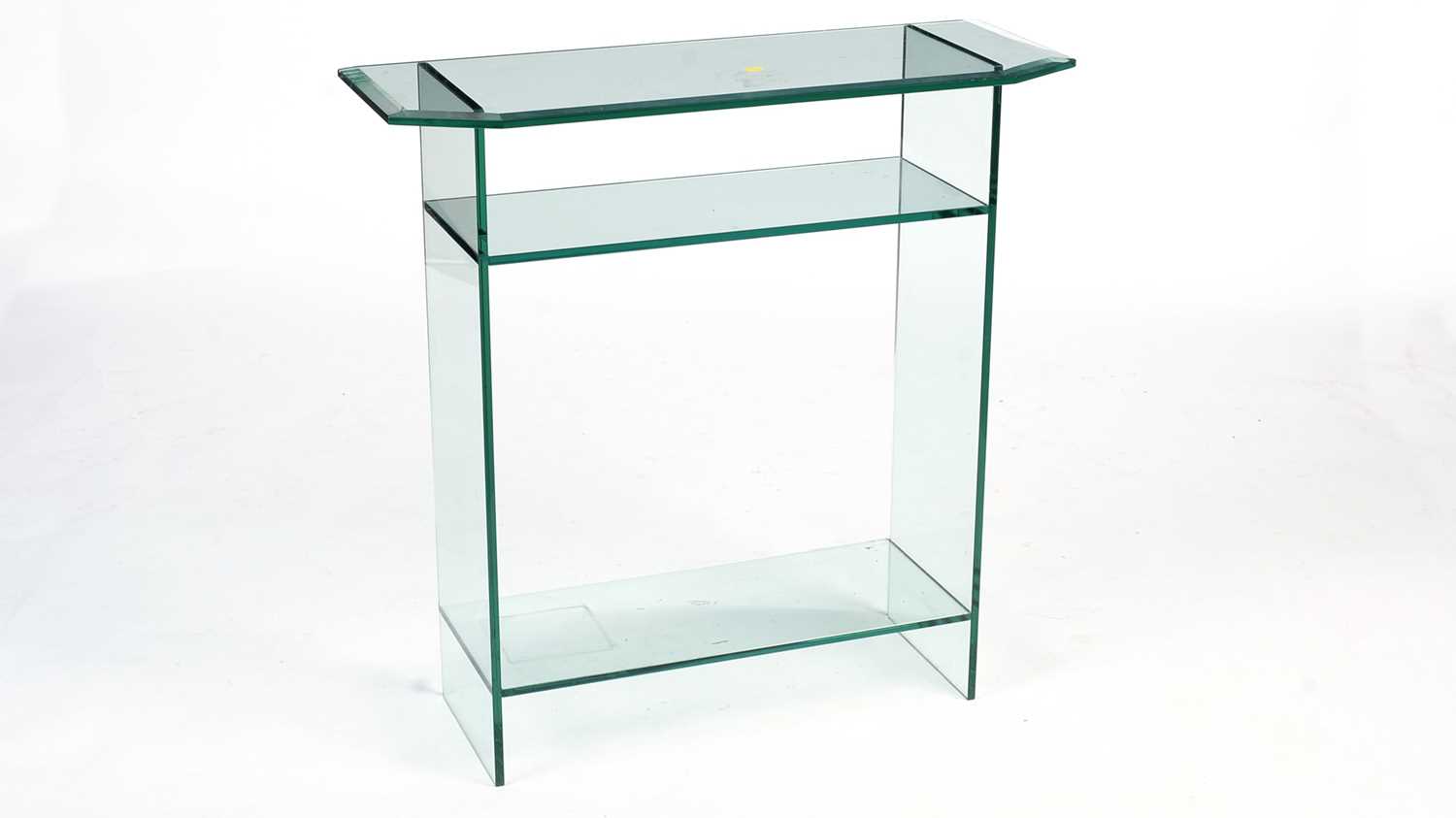 A modern glass display/TV stand