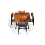 G Plan: A 'Librenza' tola wood dining table and chairs