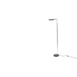 After Harvey Guzzini: A mid-Century chrome and glass uplighter standard lamp