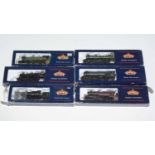 Six Bachmann 00-gauge locomotives and tenders
