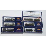 Six Bachmann 00-gauge locomotives and tenders