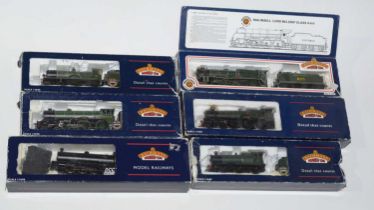 Six Bachmann 00-gauge locomotives and tenders