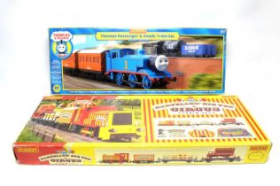 Hornby 'Bartellos' Big Top Circus' and 'Thomas Passenger and Goods' electric train sets.