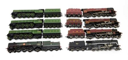 Hornby 00-gauge locomotives and their tenders.