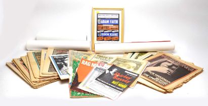 A collection of Rolling Stone Magazine and other music ephemera
