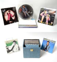 A collection of Shakin' Stevens LPs, foreign pressings, box sets, and 7" singles