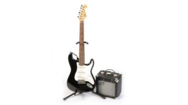 SX Standard Strat style guitar and amp