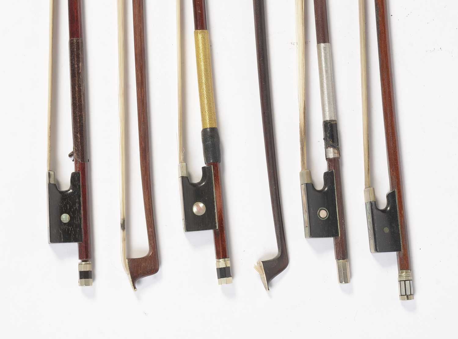 Six assorted violin bows - Image 2 of 3