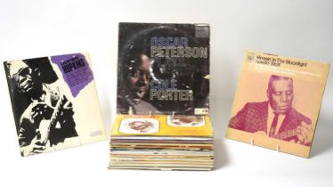 Mixed jazz and blues LPs