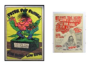 2 framed music related posters