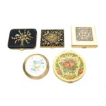 1940s and later powder compacts decorated with needlepoint