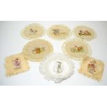 Victorian novelty hand-painted doilies