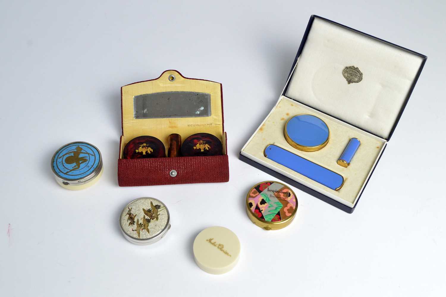 1920s face powder boxes and tins