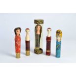 1960s Revlon "Couturine" doll lipstick holders