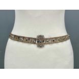 A 1930's Czechoslovakian filigree belt and matching bracelet