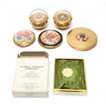 1950s lucite and novelty bouquet compacts by Kigu and others