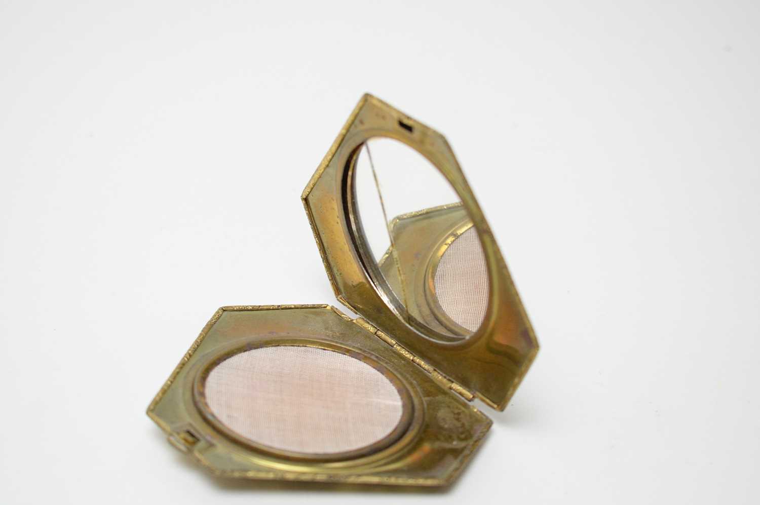 Late 1930s jewelled and glitter-encrusted powder compacts - Image 3 of 7