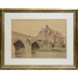 Byron Eric Dawson - Elvet Bridge Durham | watercolour