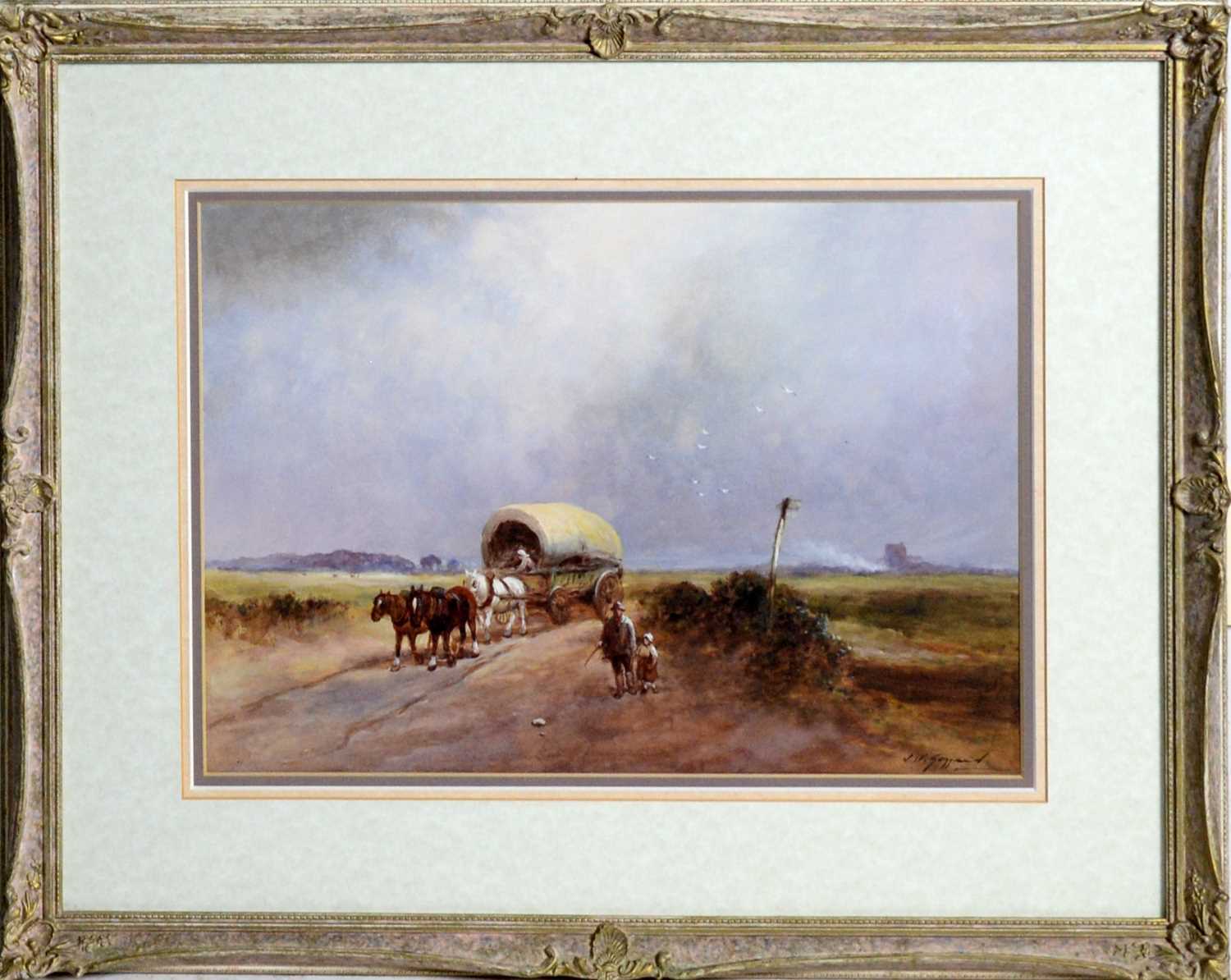 James Walter Gozzard - A Traveller Family and their Vargo Wagon | watercolour