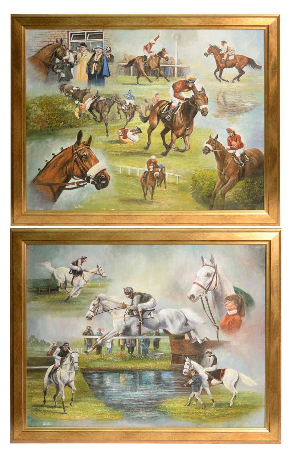 Dennis Barron - Horse Racing Scenes: Red Rum, and Desert Orchid | acrylic