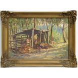 A. M. Phillips - The Woodshed in Dappled Light | oil