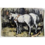 Karos - A Study of Two Grey Horses | oil