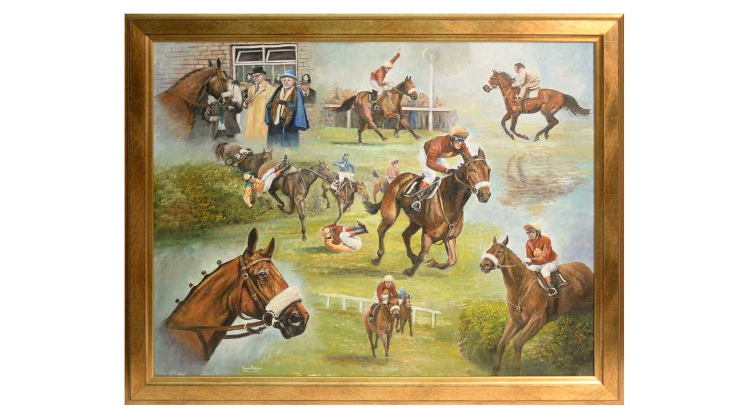 Dennis Barron - Horse Racing Scenes: Red Rum, and Desert Orchid | acrylic - Image 3 of 5