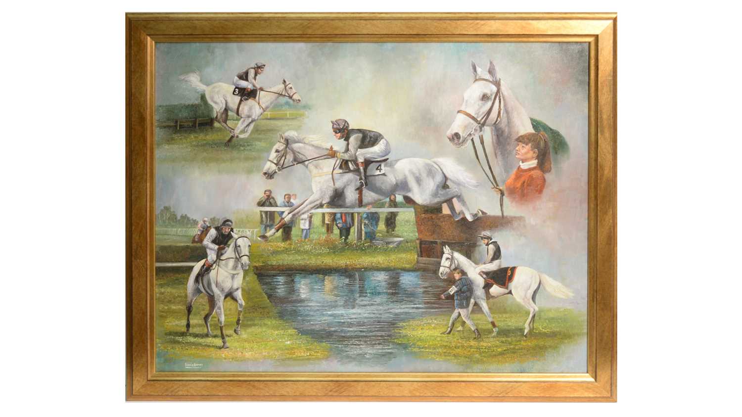 Dennis Barron - Horse Racing Scenes: Red Rum, and Desert Orchid | acrylic - Image 2 of 5