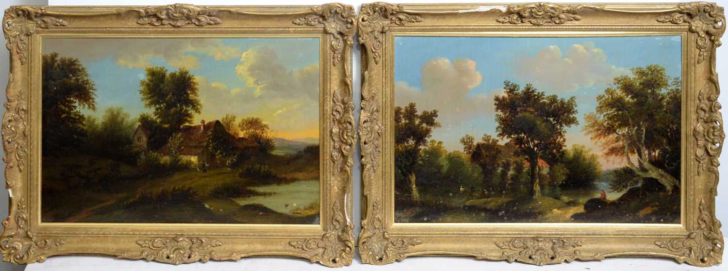 In the style of Patrick Nasmyth - A pair of landscapes | oil