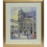 Tom Dack - Newcastle Quayside | watercolour and ink
