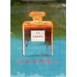 Chanel No.5 poster designed by Andy Warhol, and a signed photograph of model Ines de la Fressange