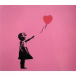 After Banksy - Girl with Balloon (Pink) | limited edition digital print