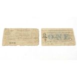 Two 19th Century £1 bank notes