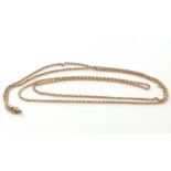 A 9ct yellow gold muff chain