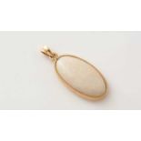 A white opal pendant