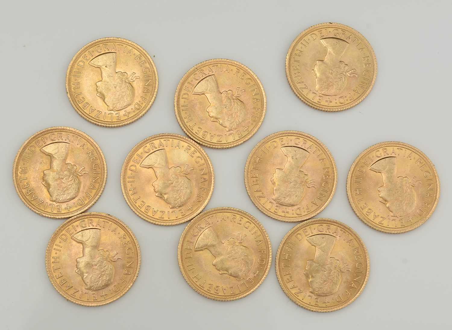 Ten Elizabeth II gold sovereigns, all 1966 - Image 3 of 3