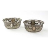 A pair of German early 20th Century bonbon dishes