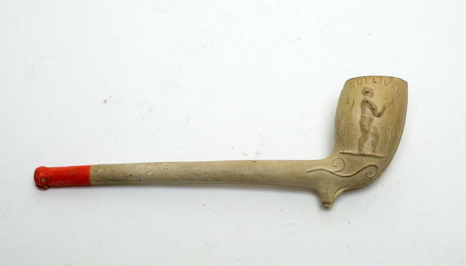 A 19th Century clay pipe of boxing interest - Image 2 of 4