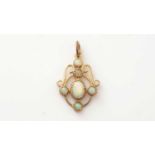 An opal and 9ct yellow gold pendant