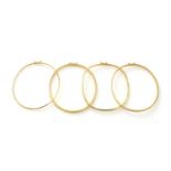 Four 9ct yellow gold bangles