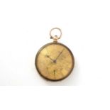 A 14ct yellow gold cased open faced pocket watch