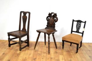 A collection of three 18th Century and later chairs