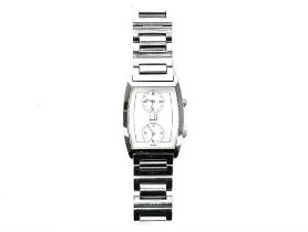 An Alfred Dunhill unisex CityScape Dual Time stainless steel wristwatch