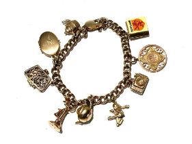 A 9ct Gold charm bracelet