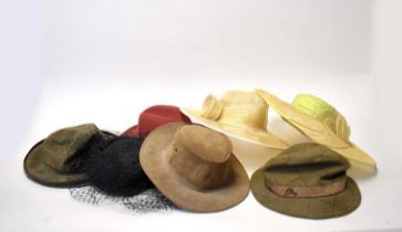 An assorted selection of ladies’ dress and other hats