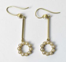 Edwardian seed pearl earrings