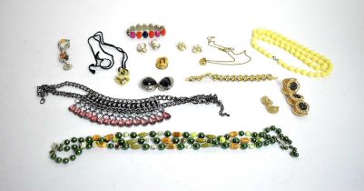 A selection of costume jewellery