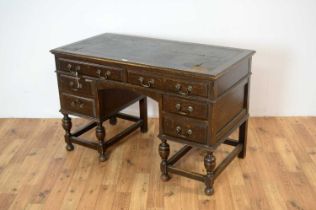 A 20th Century oak writing desk