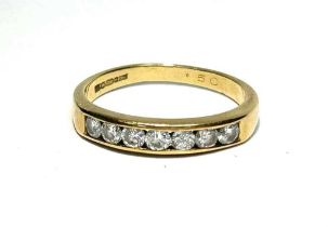 Diamond half eternity ring