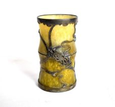 A Chinese horn tumbler